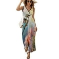 thumbnail image 1 of Flower Hummingbird Art Sleeveless Dress Women's Summer Suit Dresses for Women 2025 Luxury Party Dress, 1 of 6