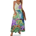 thumbnail image 1 of Flower Hummingbird Design Sleeveless Dress Woman Fashion Long Dresses Women's Summer Suit Dress 2025, 1 of 7
