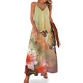 thumbnail image 1 of Flower Hummingbird Design Sleeveless Dress Woman Fashion Long Dresses Women's Summer Suit Dress 2025, 1 of 7