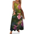 thumbnail image 1 of Flower Hummingbird Fine Art Sleeveless Dress Summer Dress Woman 2025, 1 of 7