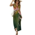 thumbnail image 1 of Flower Hummingbird Sleeveless Dress Woman Fashion Long Dresses Women's Summer Suit Dress 2025, 1 of 7