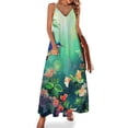 thumbnail image 1 of Flower Hummingbird Sleeveless Dress for Women Clothing Female Women's Summer Skirt, 1 of 7
