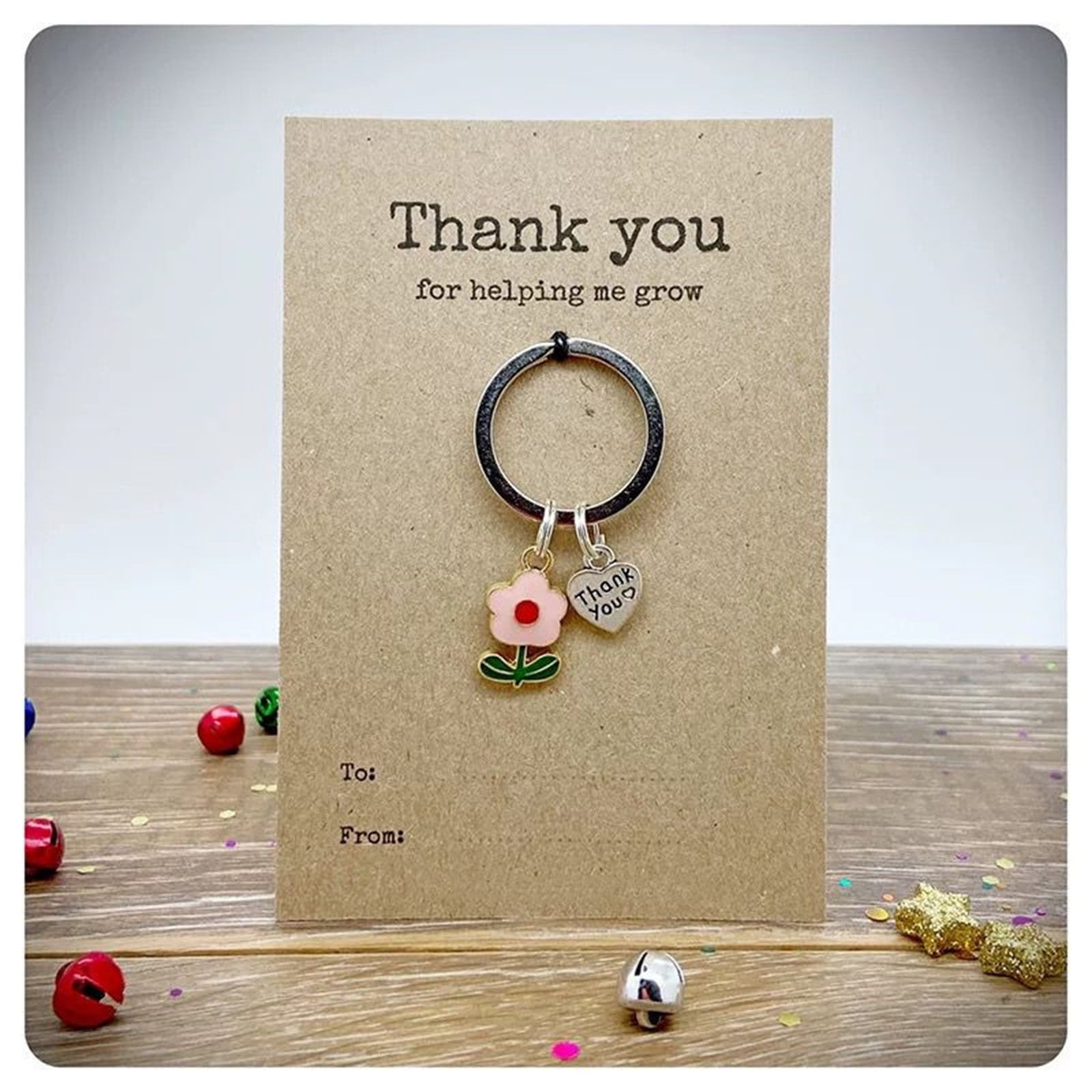 Flower Intial Keychain Teacher Appreciation Gifts In Bulk Teacher