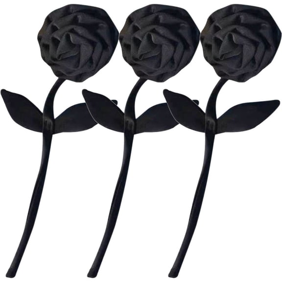 Flower Iron on Patches, 3 PCS Rose Flower Patch Embroidered Iron on Applique Patch Flower Shape Clothing Accessories for Craft, Sewing