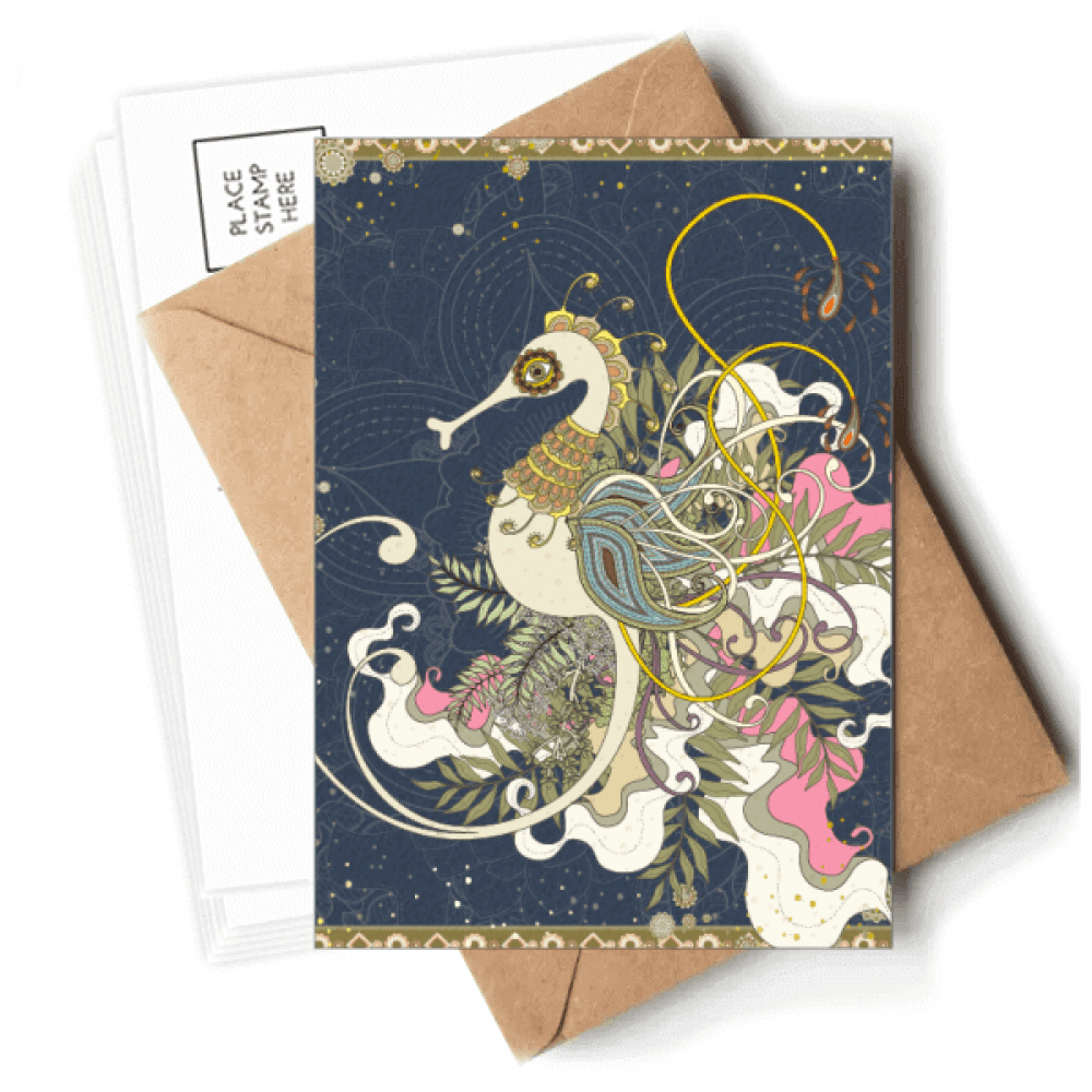 Flower Japan Hippocampus Ukiyo-e Postcards Envelopes Blank Note Cards Mailing