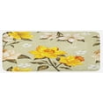 thumbnail image 1 of Flower Kitchen Mat, Classy Spring Floral Narcissus Branch Pattern with Dots and Line Art, Plush Decorative Kitchen Mat with Non Slip Backing, 47" X 19", Yellow Khaki Cream, by Ambesonne, 1 of 1