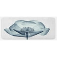 thumbnail image 1 of Flower Kitchen Mat, Closer Vision of a Poppy Flower Inner Structure of a Complex Nature Inspiration Art, Plush Decorative Kitchen Mat with Non Slip Backing, 47" X 19", Teal White, by Ambesonne, 1 of 1
