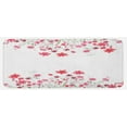 thumbnail image 1 of Flower Kitchen Mat, Detailed Contour Herbs and Blossoms Bridal Style Pure Simplistic Floral Theme, Plush Decorative Kitchen Mat with Non Slip Backing, 47" X 19", Pink Green White, by Ambesonne, 1 of 1