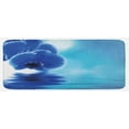 thumbnail image 1 of Flower Kitchen Mat, Orchid Floral Design with Reflection to a River Water Image Photo, Plush Decorative Kitchen Mat with Non Slip Backing, 47" X 19", Violet Blue White, by Ambesonne, 1 of 1
