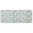 thumbnail image 1 of Flower Kitchen Mat, Pink Cherry Blossoms Pattern with Bumble Bees Japanese Spring Themed Print, Plush Decorative Kitchen Mat with Non Slip Backing, 47" X 19", Pink Green, by Ambesonne, 1 of 1