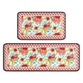 thumbnail image 1 of Flower Kitchen Mat Sets 2 Piece Farmhouse Anti Fatigue Waterproof Stain Resistant Floor Rug Non Slip Pioneer Flower Woman Kitchen Accessories Laundry Room Rug - 17x29 and 17x47 Inch, 1 of 7