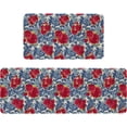 thumbnail image 1 of Flower Kitchen Mat Sets 2 Piece Farmhouse Anti Fatigue Waterproof Stain Resistant Floor Rug Non Slippioneer Woman Kitchen Accessories Laundry Room Rug - 17x29 and 17x47 Inch, 1 of 6