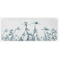 thumbnail image 1 of Flower Kitchen Mat, X-ray Photo of a Group of Orchids Bottom to Top Rare Unseen Art in Complex Nature, Plush Decorative Kitchen Mat with Non Slip Backing, 47" X 19", Teal White, by Ambesonne, 1 of 1