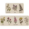 thumbnail image 1 of Flower Kitchen Rug Sets 2 Piece Farmhouse Flowers Kitchen Mats for Floor Non Slip Washable Thin Kitchen Area Rug Floor Mat Waterproof Hallway Laundry Room Runner Rug, 1 of 6