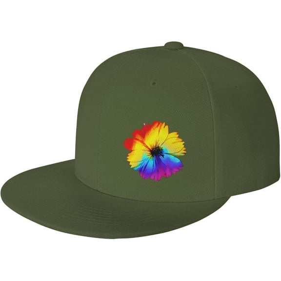 Flower LGBT Gay Pride Running Hat Men Baseball Cap Women Dad Hat Sun Hat Adjustable Trucker Hat Black
