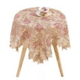 Flower Lace Tablecloth, Small Table Cloth, Embroidered Coffee Table