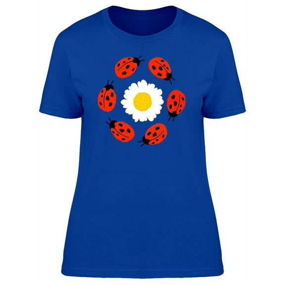 Flower Ladybugs T-Shirt Women -Image by Shutterstock, Female Small