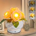 thumbnail image 1 of Flower Lamp Touch Lamp, Rechargeable Cordless Rose Lamp, 3 Colors Stepless Dimming Flower with Vase, LED Desk Lamp Table Centerpieces for Home Party Decor Gifts, 1 of 6