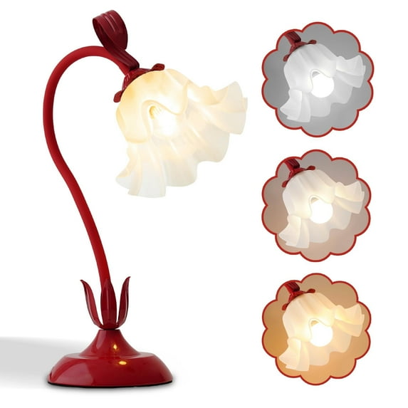 Vintage Table Light Lamp with Adjustable Twisted Branches, 3-Color Dimmable Flower Design for Bedroom, Living Room, Desk & Bedside, Home Decor Lighting