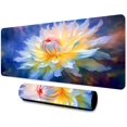thumbnail image 1 of Flower Large Mouse Pad 31.5x11.8 Inches Bohemian Mandala Plant Lotus Pattern Printed Mouse Pad for Home Studio Keyboard Table Mat BDHYMN278, 1 of 6