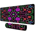 thumbnail image 1 of Flower Large Mouse Pad 31.5x11.8 Inches Cartoon Mexican Style Plant Vine Flowers Graphic Printed Game Mousepad for Office Computer Desk Decoration BDXPMN212, 1 of 6