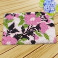 thumbnail image 1 of Flower Latch Hooking Rug Kits Carpet Embroidery Pattern Making Cushion Latch Hook Kits for Beginners Kids Adults Living Room , Pink Flower, 1 of 9