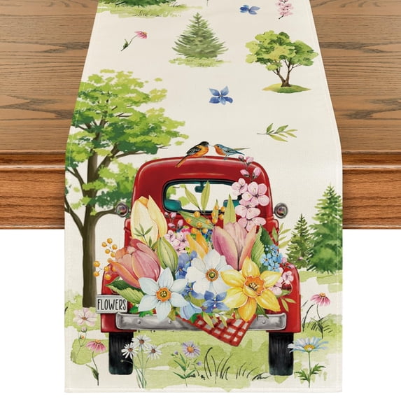 Flower Leaf Dot Line Retro Table Runner ration Home r Dinner Table ration Table r