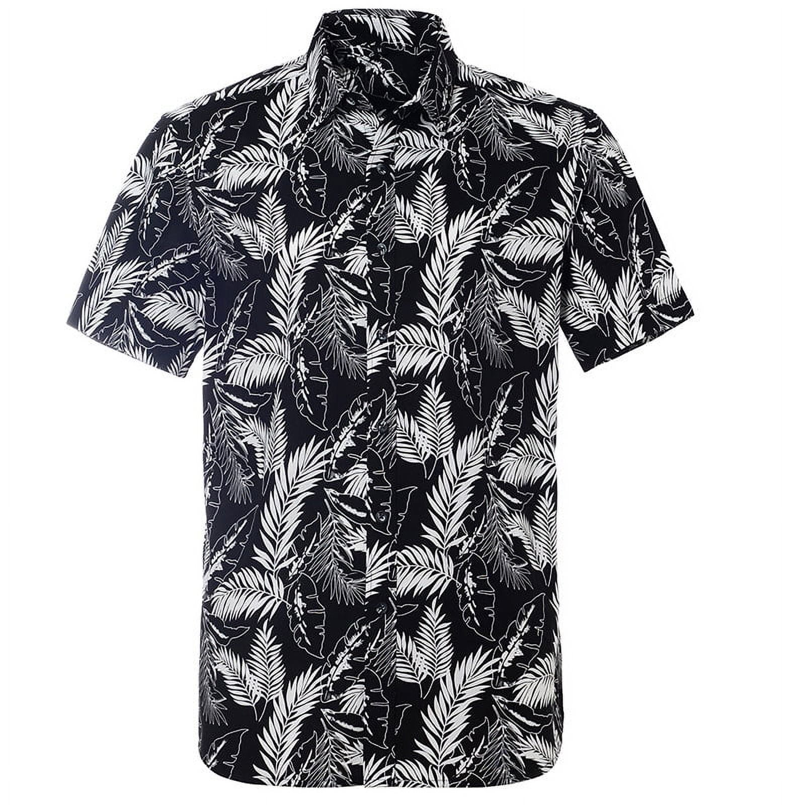Flower Leaf Graphic Shirts for Men Clothing 3D Printed Hawaiian Beach ...