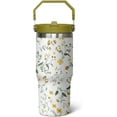 thumbnail image 1 of Flower Leakproof Tumbler with Lid and Straw Double Wall Vacuum Stainless Steel,30 Oz Watercolor Bouquet Cup, Water Bottle,Travel Coffee Mug,Flowers Decor,Accessories, 1 of 6