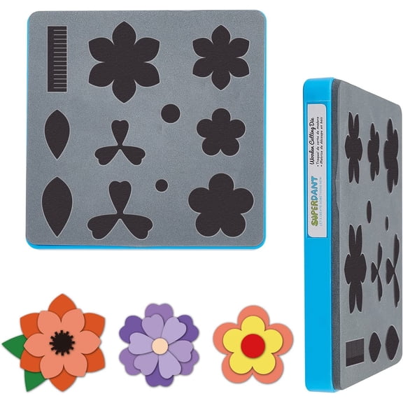 Flower Leather Cutting Wedding Flower Dies Wooden Die Cuts Fabric Cutting Mold Template DIY Scrapbooking Craft Album Decorative Embossing Paper Dies for Card MakingMixed Color