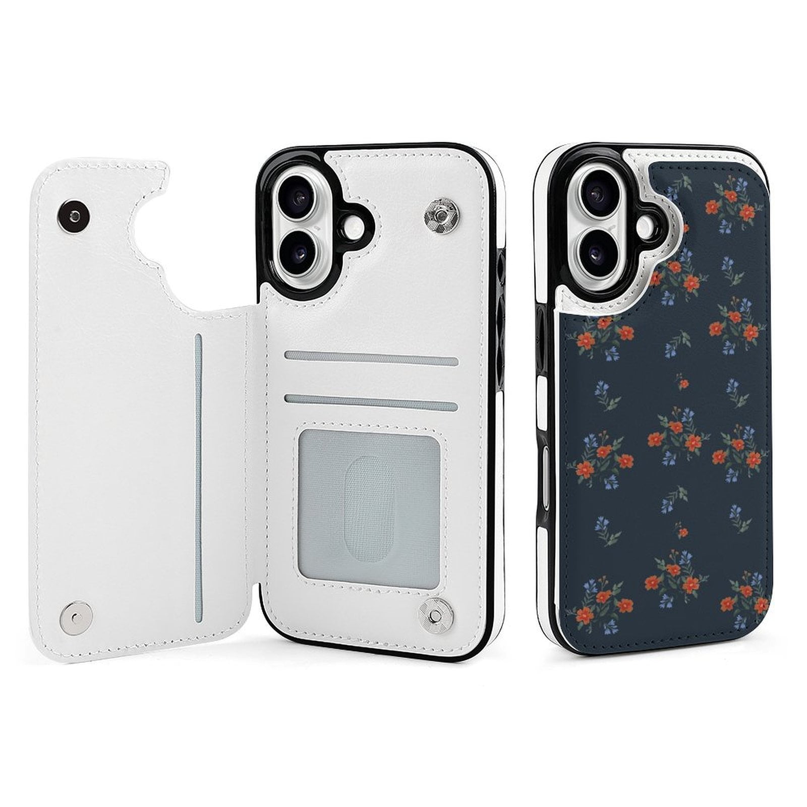 Flower Leaves Leather Wallet Case for iPhone 15 14 13 12 11 Pro Max Flower Leaves Leather Wallet Case for iPhone 15 14 13 12 11 Pro Max