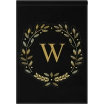Flower Letter W House Flag 28 x 40 Double Sided, Family Last Name Initial Garden Yard Flags Welcome Outdoor Indoor Banner for Party Home Decorations