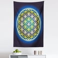 thumbnail image 1 of Flower of Life Tapestry, Nature Spirals Flower of Life Energy Illustration, Fabric Wall Hanging Decor for Bedroom Living Room Dorm, 5 Sizes, Violet Blue Indigo, by Ambesonne, 1 of 1