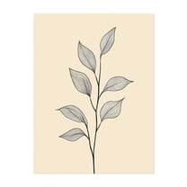 Flower Line Art - Line Drawing Line Art Botanical Minimalist Nature Floral Black and White Modern Art Unframed Wall Art Print 5 x 7 inches