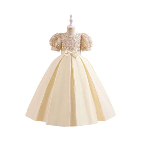 Flower Little Big Girls Dress Wedding Pageant Party Princess Communion Floral Vintage Lace Dance Gown