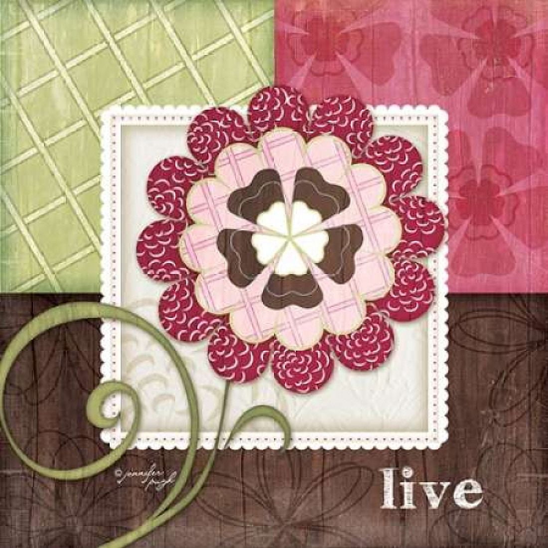Flower - Live Canvas Art - Jennifer Pugh (24 x 24)