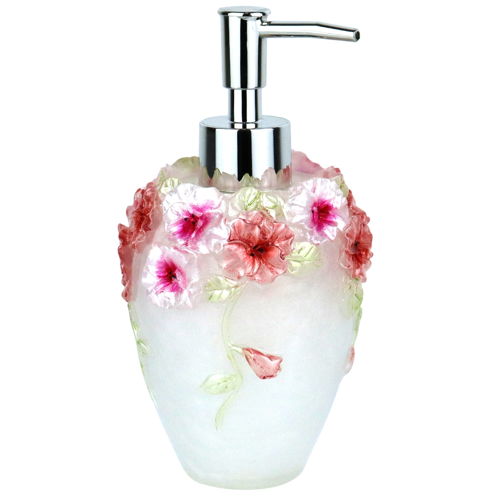 Flower Lotion Soap Dispenser, Translucent Vintage Soap Dispenser with ...