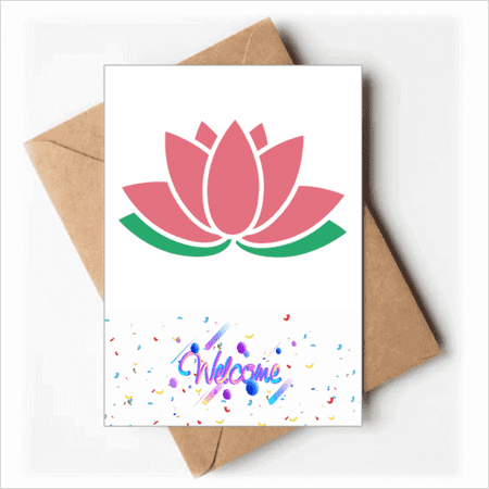 Flower Lotus Lotus Flower Welcome Back Greeting Cards Envelopes Blank