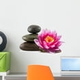 thumbnail image 1 of Flower Lotus and Zen Wall Decal by Wallmonkeys Peel and Stick Graphic (18 in W x 12 in H) WM302598, 1 of 4