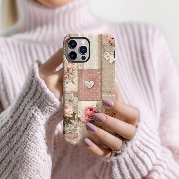 Flower Love Collage Phone Case Spring Floral Pattern Valentines Day Gift Cover Fits iPhone Samsung Galaxy Pixel