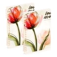 thumbnail image 1 of Flower Love Mom Ring Binder Notebook Journey Note Diary College Ruled Spiral Notebook Study Loose Leaf Paper A5 60 Pages, 1 of 8