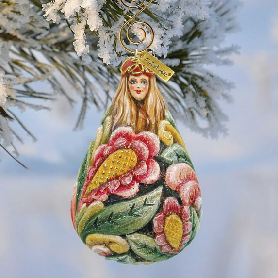 Flower Maiden Bell Sculpted Hand-Painted Christmas Ornament by G. DeBrekht | Love Family Kids Dcor - 623151