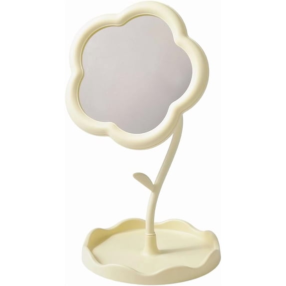 Flower Makeup Mirror Stand Mirror Stand Mirror Portable Flower Portable Vintage for DIY