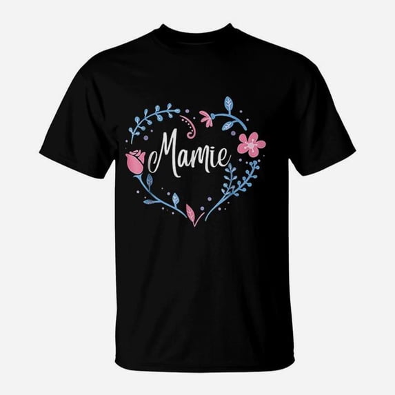 Flower Mamie Grandma Christmas Birthday Gift TShirt