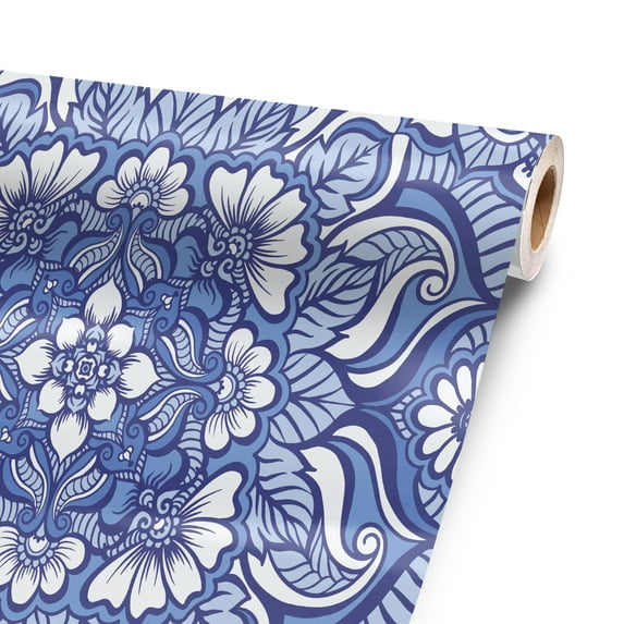 Flower Mandala 60” x 52” Vinyl Wrap Sheet for large or custom items | 3M wrap DIY to custom skin gear of all types and sizes, including vehicles, boats, appliances, furniture, atv’s,