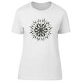 thumbnail image 1 of Flower Mandala B&W Inverted Art T-Shirt Women -Image by Shutterstock, Female Large, 1 of 2