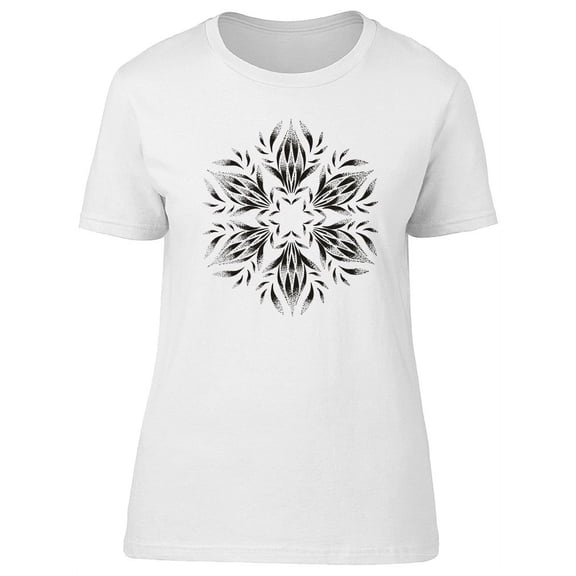 Flower Mandala Inverted Colors T-Shirt Women -Image by Shutterstock, Female Large