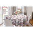 thumbnail image 1 of Flower Mandala Round Tablecloth, Round Mandala Design with Traditional Petal and Flower Composition, Table Cloth Cover for Dining Room Kitchen Decoration, 60", Dried Rose and White, by Ambesonne, 1 of 1