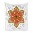 thumbnail image 1 of Flower Mandala Soft Flannel Fleece Throw Blanket, Ornamental Blossoming Flower Pattern with Swirls and Dots Circular Petals, Cozy Plush for Indoor and Outdoor Use, 50" x 70", Multicolor, by Ambesonne, 1 of 5