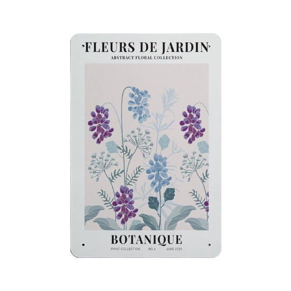 Flower Market Botanical Art Print Spring Flowers Print, Spring Floral Art Print, Flowers Print, Wild Berries Print,Retro style, farmhouse decoration, home, bar, garage, tin sign 8x12 inches